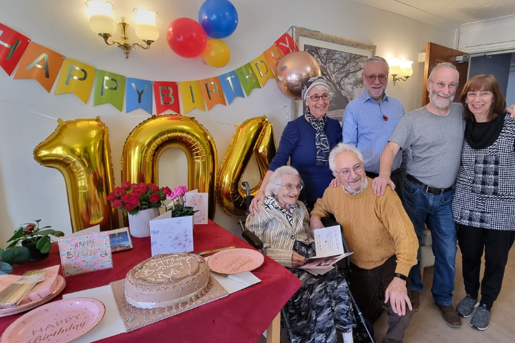 Lansdowne Care Home, Cricklewood, 104th birthday