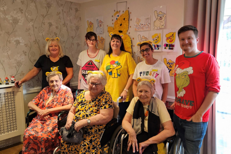 Wheaton Aston Court Care Home, Stafford, Children in Need day