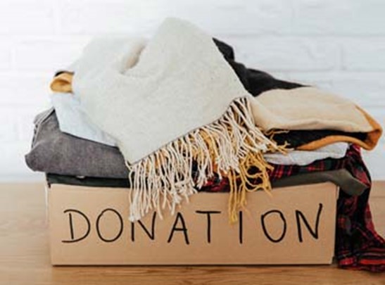 decluttering donation box